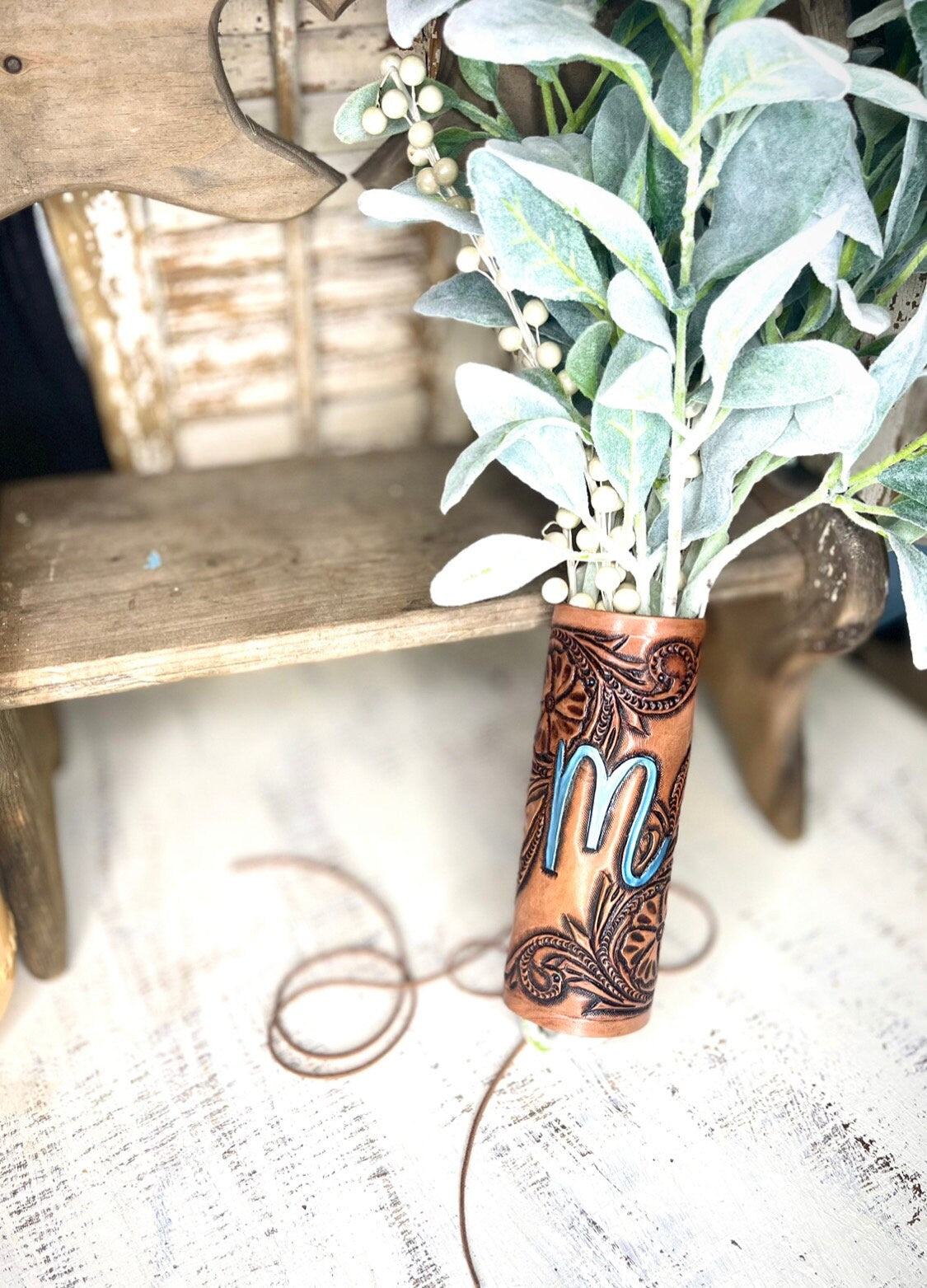 Leather Wedding Bouquet Wrap