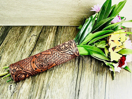 Leather Wedding Bouquet Wrap